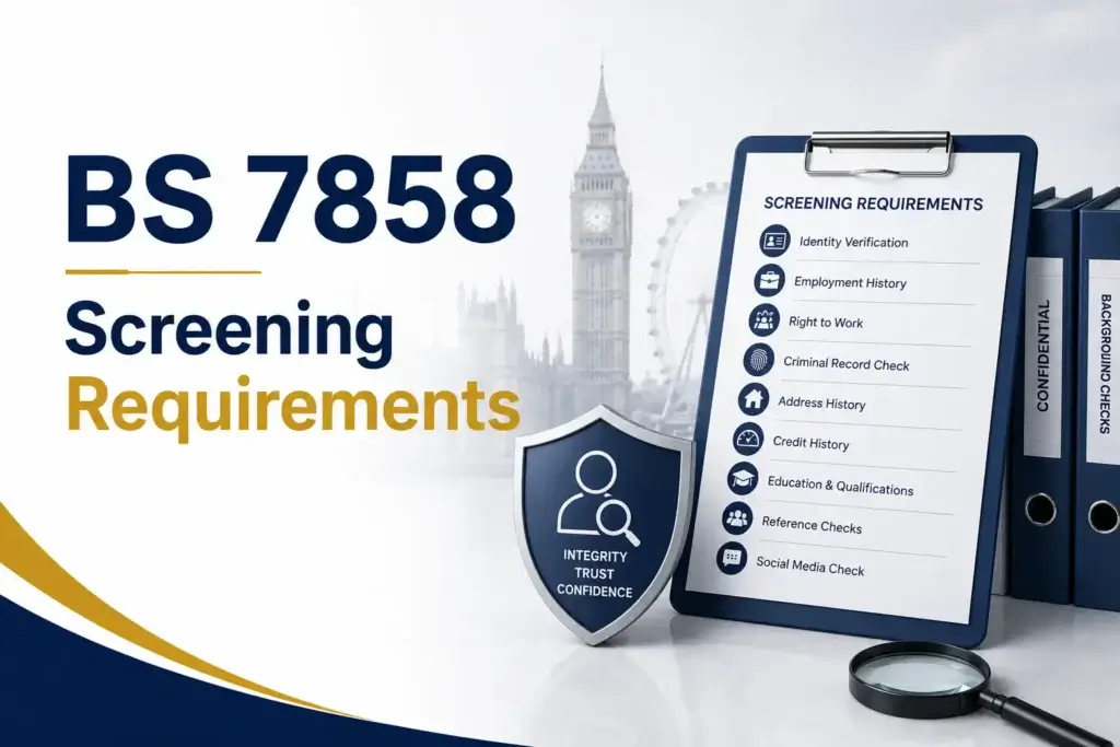 BS 7858 Screening Requirements