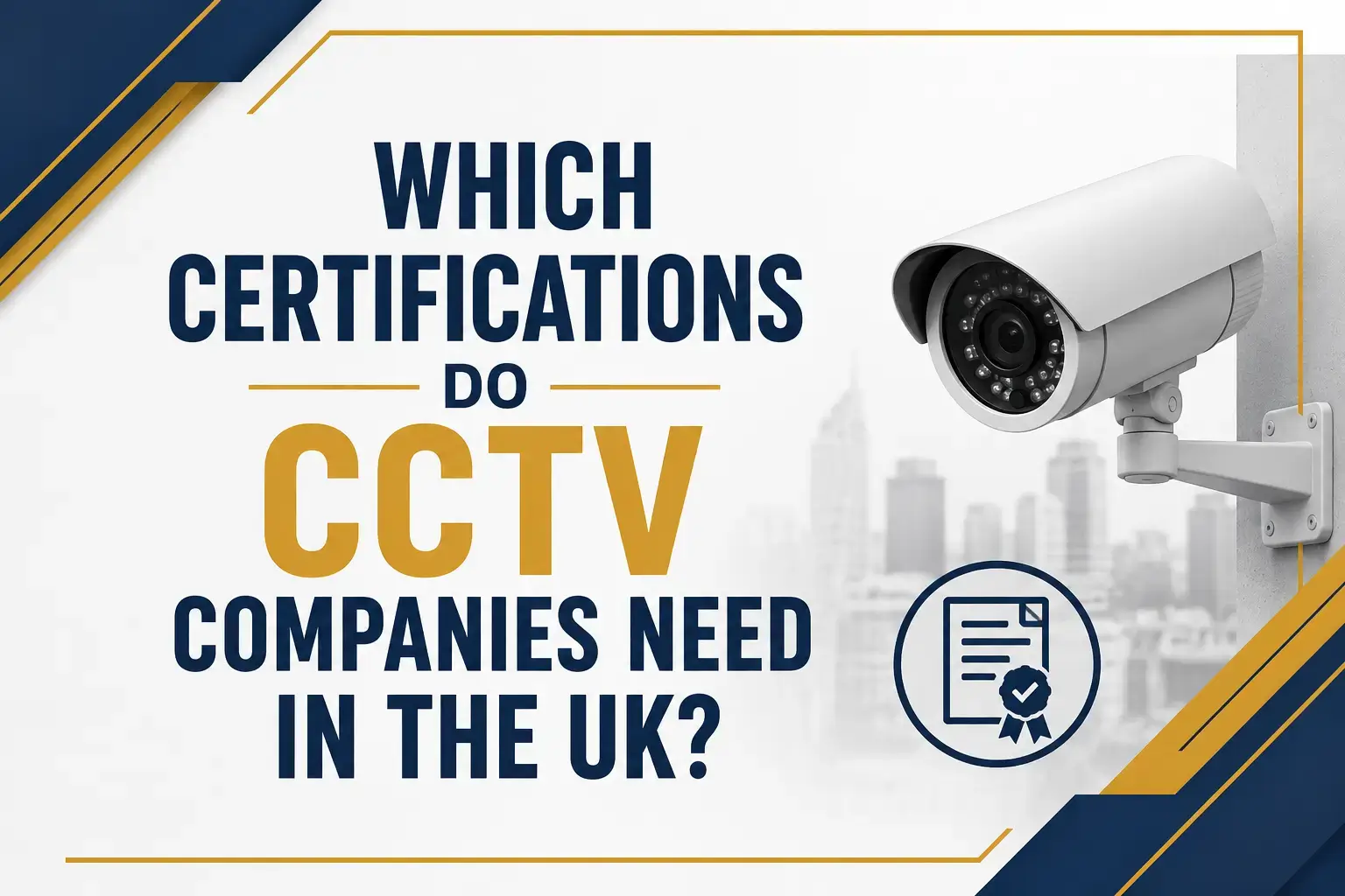 Which Certifications Do CCTV Companies Need in the UK?